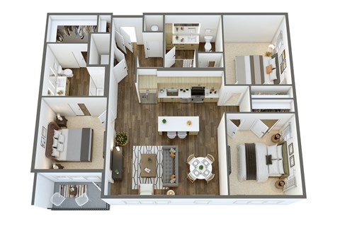 3 bedroom, 2 bathroom